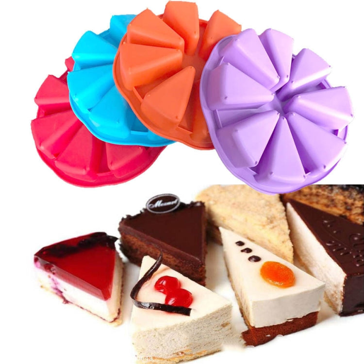 Khuôn silicone tam giác tám điểm tự làm, khuôn bánh silicone, dụng cụ nướng, giao màu ngẫu nhiên, khuôn tam giác tám điểm
