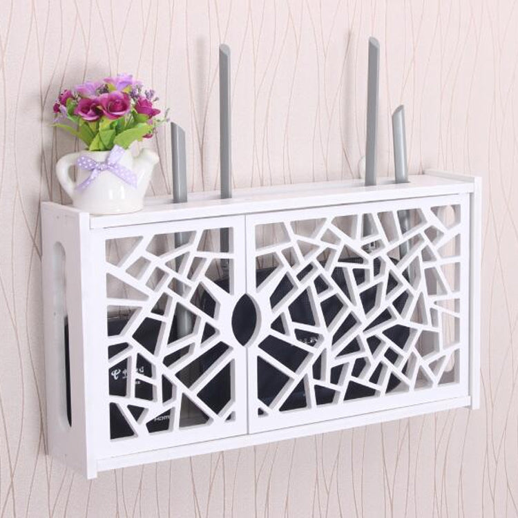 Hộp giá đỡ treo tường PVC cho bộ định tuyến Wifi, kích thước 41x23x8.5cm
