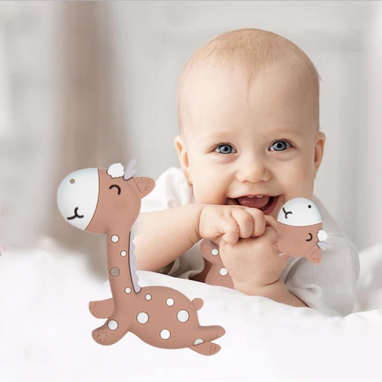 Cartoon Fawn Baby Teether Training Bite Molar Rod Silicone Toy Mother and Baby Supplies, Fawn Blue, Fawn Brown, Fawn Pink