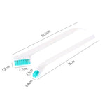 Bộ 2 bàn chải làm sạch khe cửa sổ cửa 2 trong 1 đầu đôi, bàn chải cốc có dao cạo đuôi, bộ 2 cái 2 trong 1