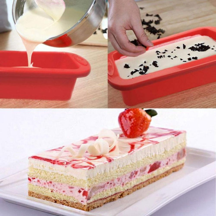 Khuôn silicon hình chữ nhật, phụ kiện trang trí bánh socola, dụng cụ làm bánh