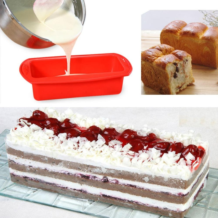 Khuôn silicon hình chữ nhật, phụ kiện trang trí bánh socola, dụng cụ làm bánh