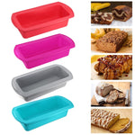 Khuôn silicon hình chữ nhật, phụ kiện trang trí bánh socola, dụng cụ làm bánh
