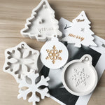 Khuôn silicon làm fondant tạo hình chủ đề Giáng Sinh DIY, lá Giáng Sinh, bông tuyết Giáng Sinh, hình bông tuyết tròn Giáng Sinh, cây thông Giáng Sinh