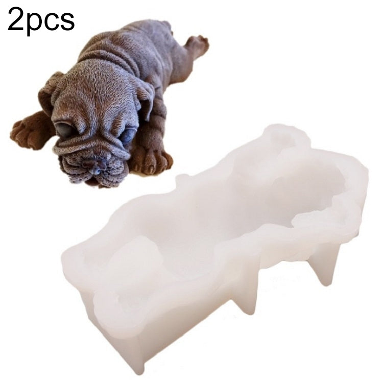 2 cái khuôn silicone làm bánh mousse chó Shapi 4 inch 3D, khuôn kem 3D hình chó Shapi, khuôn socola hình chó bẩn