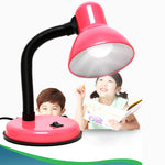 Đèn bàn sắt cổ điển LED công tắc nút nhấn, đèn đọc sách bảo vệ mắt LED