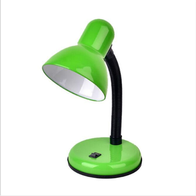Đèn bàn sắt cổ điển LED công tắc nút nhấn, đèn đọc sách bảo vệ mắt LED