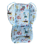 Đệm cotton xe đẩy em bé, đệm chống sốc đa năng, dày ấm cho ghế ăn trẻ sơ sinh mùa thu và đông, màu xanh động vật, xanh gấu, hồng gấu, xám cừu
