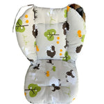 Đệm cotton xe đẩy em bé, đệm chống sốc đa năng, dày ấm cho ghế ăn trẻ sơ sinh mùa thu và đông, màu xanh động vật, xanh gấu, hồng gấu, xám cừu