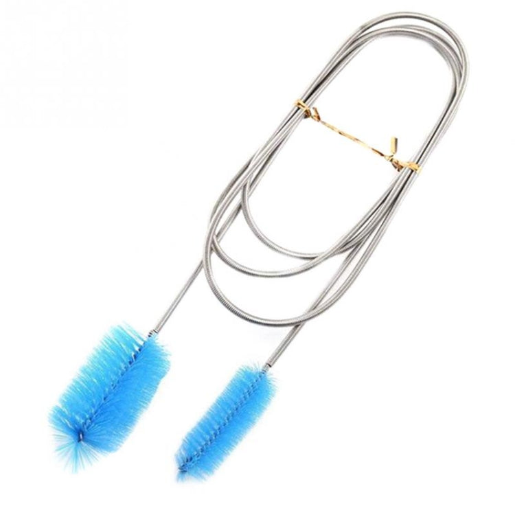 Bàn chải làm sạch ống nước bếp, bàn chải thép không gỉ, bàn chải lông dài dạng lò xo, kích thước 1500x60x15-30mm