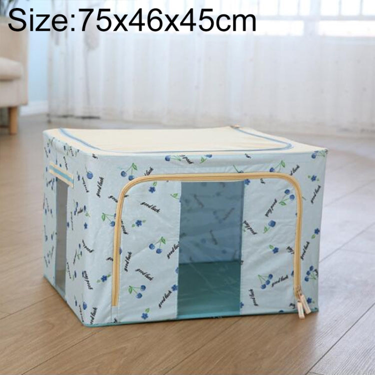 Hộp lưu trữ gấp bằng vải không dệt có khóa kéo chống ẩm, hộp đựng quần áo dung tích 150L 75x46x45cm
