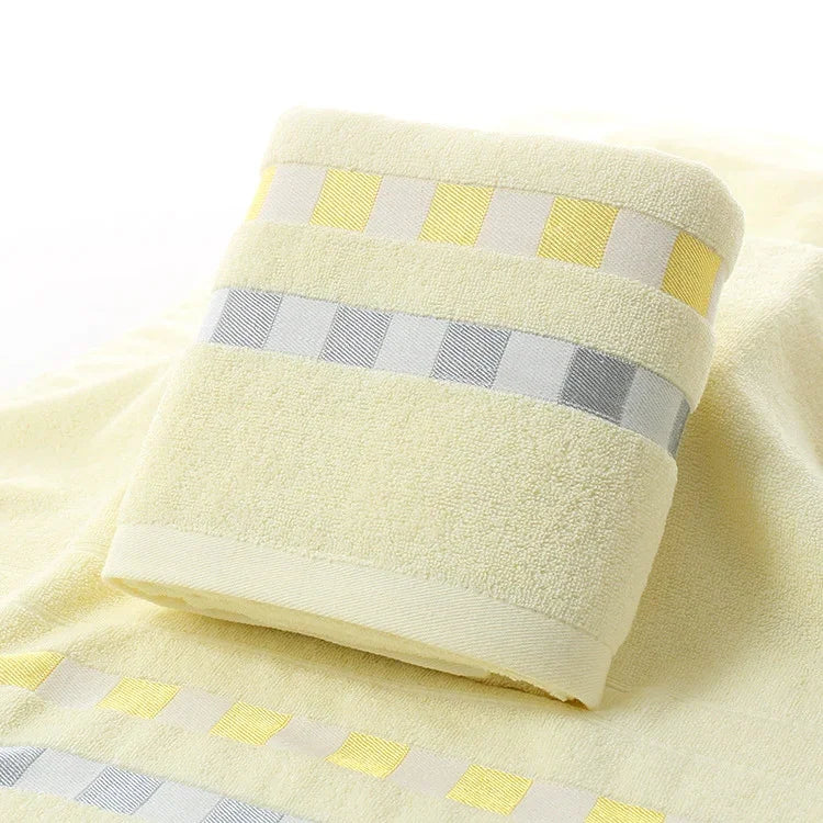 Khăn tắm vuông cotton trơn, bảo vệ môi trường tự nhiên, khăn tắm thêu, khăn gia đình