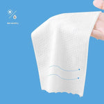 Khăn mặt dùng một lần MONKIDS KS037 khăn làm sạch ngọc trai bông nguyên chất dày, 100 tờ kết cấu ngọc trai