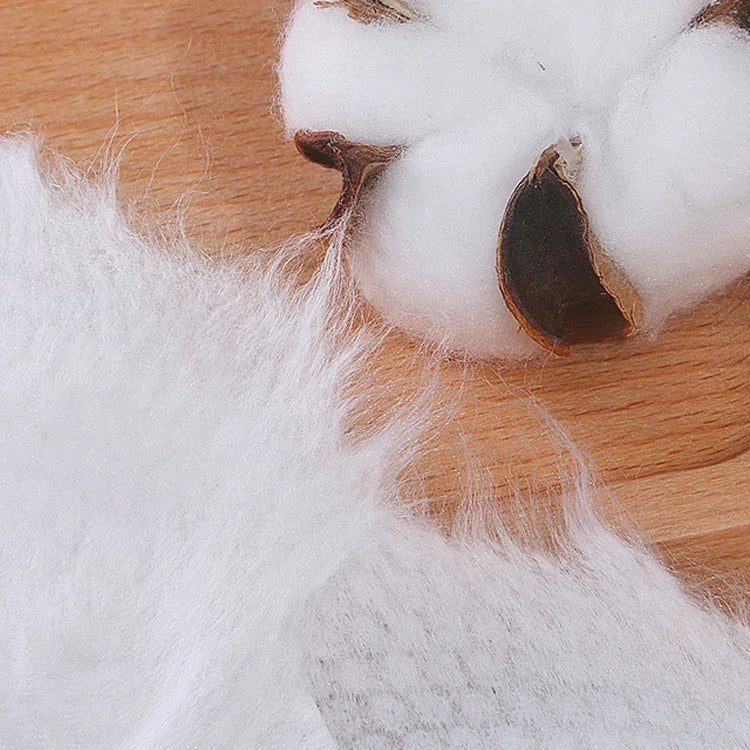 Khăn mặt dùng một lần MONKIDS KS037 khăn làm sạch ngọc trai bông nguyên chất dày, 100 tờ kết cấu ngọc trai