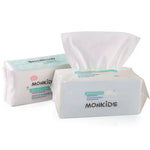 Khăn mặt dùng một lần MONKIDS KS037 khăn làm sạch ngọc trai bông nguyên chất dày, 100 tờ kết cấu ngọc trai