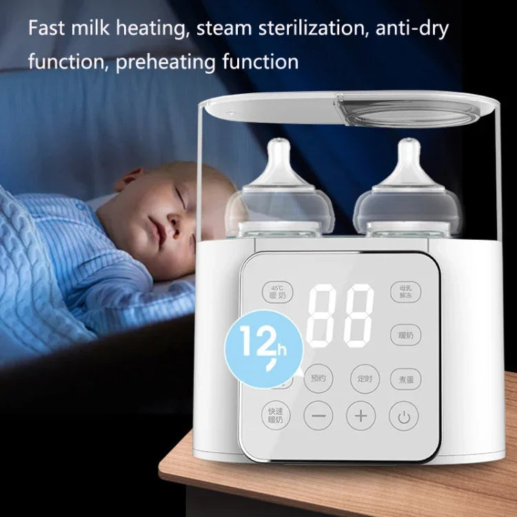 Máy hâm và tiệt trùng bình sữa đôi N20 2 trong 1, thông số phích cắm: phích EU, phích US