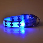 Dây dắt chó phát sáng LED sạc lại, họa tiết kẻ ca rô, vòng cổ cho chó nhỏ và trung bình, L, XL