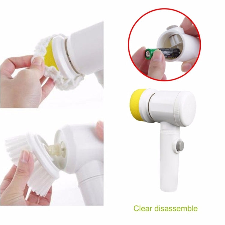 Bàn chải điện gia dụng đa năng 5 trong 1 bằng nylon ABS, dụng cụ làm sạch bồn tắm và cửa sổ