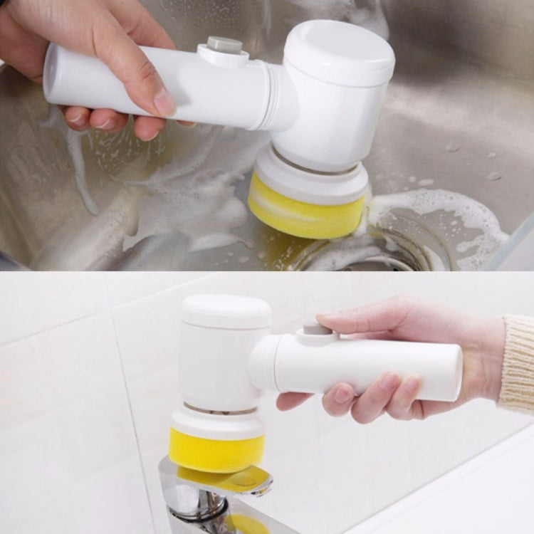 Bàn chải điện gia dụng đa năng 5 trong 1 bằng nylon ABS, dụng cụ làm sạch bồn tắm và cửa sổ