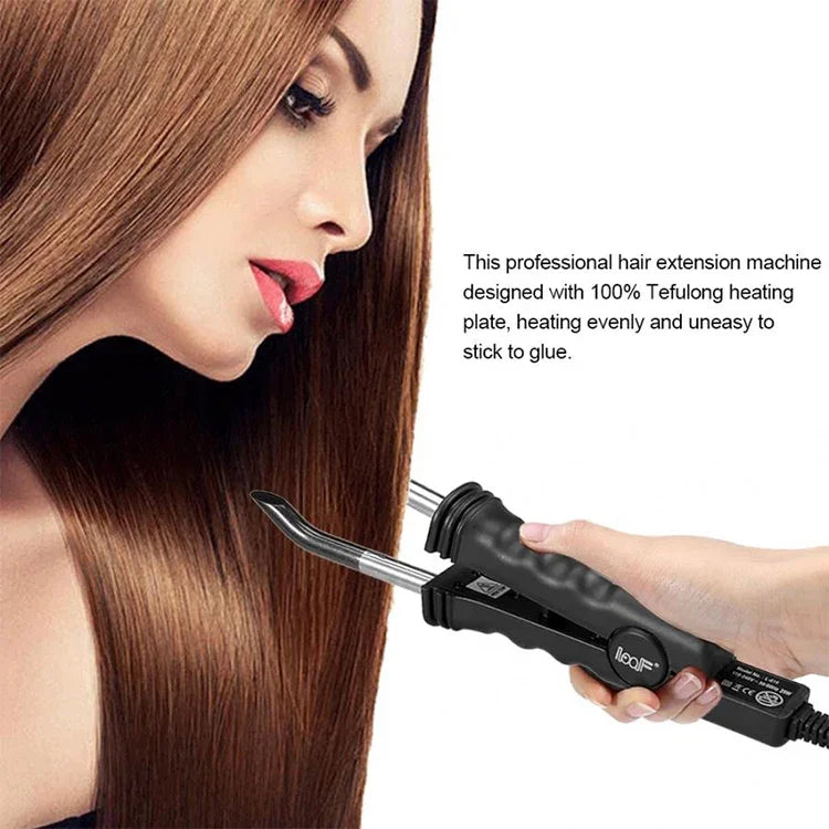 LOOF 100-240V Nano nối tóc liền mạch, nhiệt độ điều chỉnh, phích cắm EU