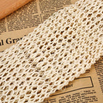Khăn chà dài bằng sợi sisal tự nhiên có tay cầm, khăn lau tắm bằng sợi thực vật, khăn chà dài sisal