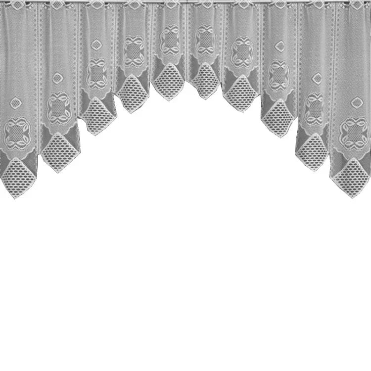 Rèm cà phê trắng trong suốt vải tuyn ren jacquard dệt kim xuyên thấu rèm phòng ngủ, rèm dưới, rèm trên, rèm trên và dưới