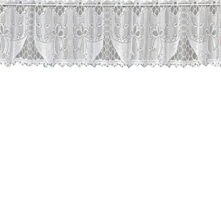 Rèm cà phê trắng trong suốt vải tuyn ren jacquard dệt kim xuyên thấu rèm phòng ngủ, rèm dưới, rèm trên, rèm trên và dưới