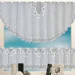 Rèm cà phê trắng trong suốt vải tuyn ren jacquard dệt kim xuyên thấu rèm phòng ngủ, rèm dưới, rèm trên, rèm trên và dưới