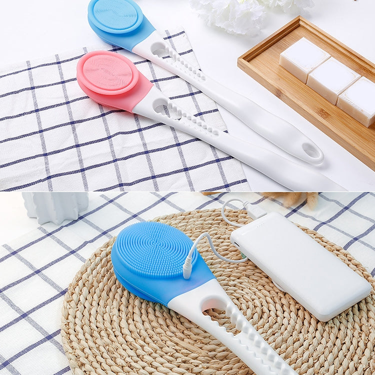 Bàn chải tắm massage spa điện điều chỉnh tự động, bàn chải tắm dài cán, kích thước 45.8cmx8.5cmx4cm