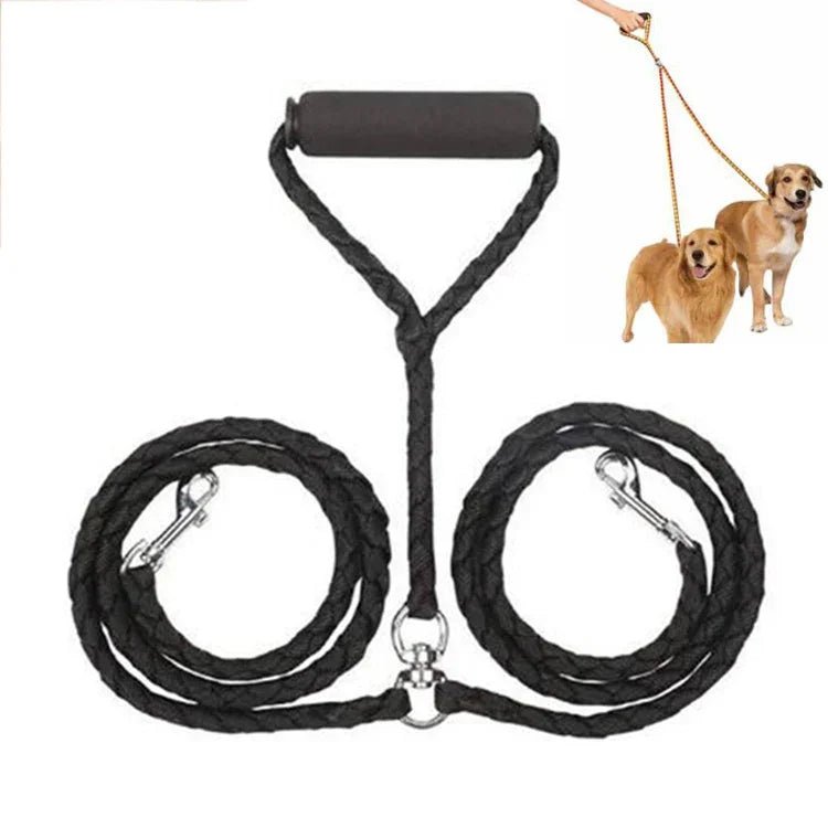 Dây dắt chó đôi chống rối, Dây kéo thú cưng, 1.4m