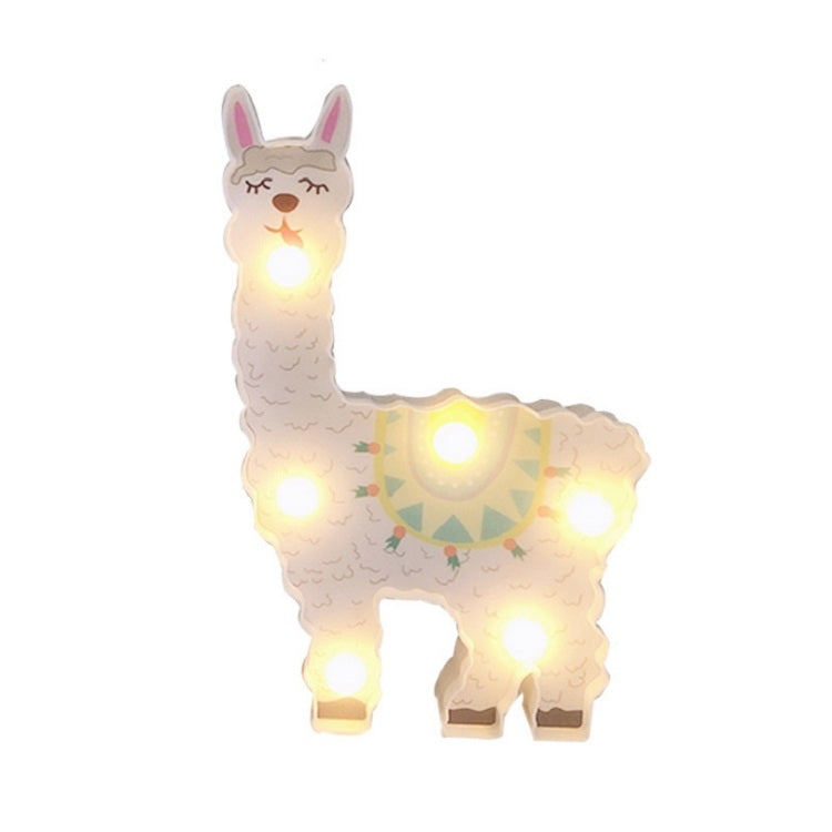 Đèn lồng sơn LED hình alpaca, đèn ngủ trang trí phòng phong cách lễ hội
