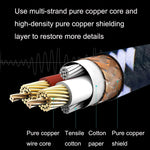Cáp đàn guitar đầu cong 6.35mm lõi đồng không oxy hai lõi lớn TS, dài 0.15m, 0.3m, 0.5m, 1m, 1.5m, 2m, 3m, 5m, 8m, 10m