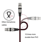 Cáp micro cân bằng TRS 6.35mm đực sang Caron cái màu đỏ và đen, dài 0.5m, 1m, 1.8m, 3m, 5m, 8m, 10m, 12m, 15m, 20m, 25m, 30m