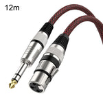 Cáp micro cân bằng TRS 6.35mm đực sang Caron cái màu đỏ và đen, dài 0.5m, 1m, 1.8m, 3m, 5m, 8m, 10m, 12m, 15m, 20m, 25m, 30m