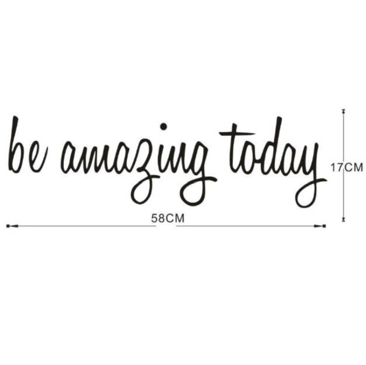 Bathroom Dressing Room Home Decor Removable Mural Wall Sticker, 58x17CM