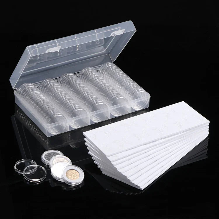 Hộp Đựng Xu Kỷ Niệm 100 Cái, Hộp Tròn 30mm, 2 Cái 30mm