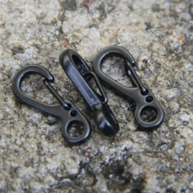 10 PCS SF Version Simple Mini Spring Hanging Buckle Keychain Buckle, Suitable for within 5mm Umbrella Rope