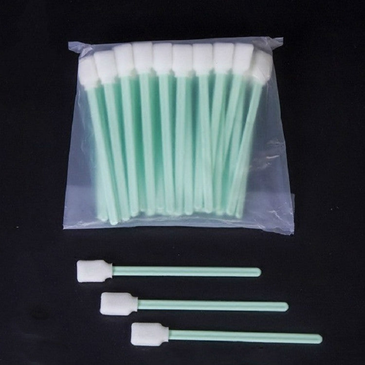 100 Que Mút In Kỹ Thuật Số Đầu Bằng Dẹt Dùng Vệ Sinh Công Nghiệp, Dài 13cm