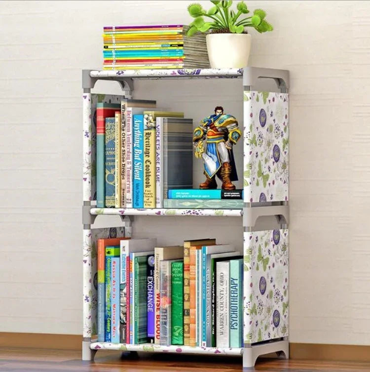 Ống thép nhựa giá đỡ kết hợp đa chức năng kệ sách học sinh kệ lưu trữ sàn