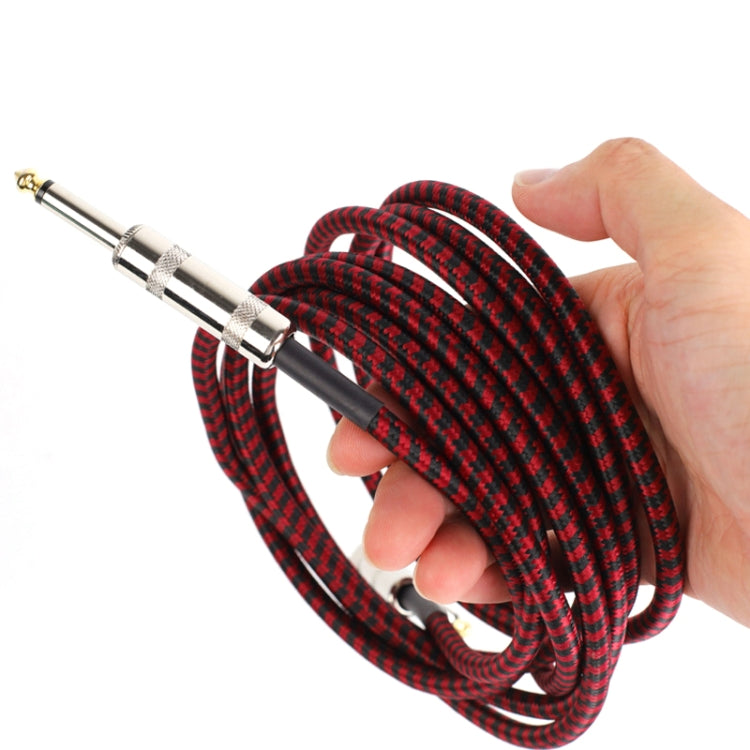 Dây kết nối đàn guitar bass dân gian giảm tiếng ồn đầu cong, dài 0.5m (đỏ đen), 1m (đỏ đen), 3m (đỏ đen), 6m (đỏ đen), 10m (đỏ đen)