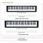 Sticker Màu Bàn Phím Piano Cho Trẻ Em Mới Bắt Đầu, Mô Phỏng Phím Piano 61 Phím, Phím Piano 61 phím