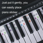 Sticker Màu Bàn Phím Piano Cho Trẻ Em Mới Bắt Đầu, Mô Phỏng Phím Piano 61 Phím, Phím Piano 61 phím
