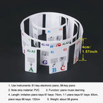 Sticker Màu Bàn Phím Piano Cho Trẻ Em Mới Bắt Đầu, Mô Phỏng Phím Piano 61 Phím, Phím Piano 61 phím