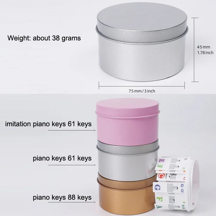 Sticker Màu Bàn Phím Piano Cho Trẻ Em Mới Bắt Đầu, Mô Phỏng Phím Piano 61 Phím, Phím Piano 61 phím