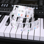 Sticker Màu Bàn Phím Piano Cho Trẻ Em Mới Bắt Đầu, Mô Phỏng Phím Piano 61 Phím, Phím Piano 61 phím