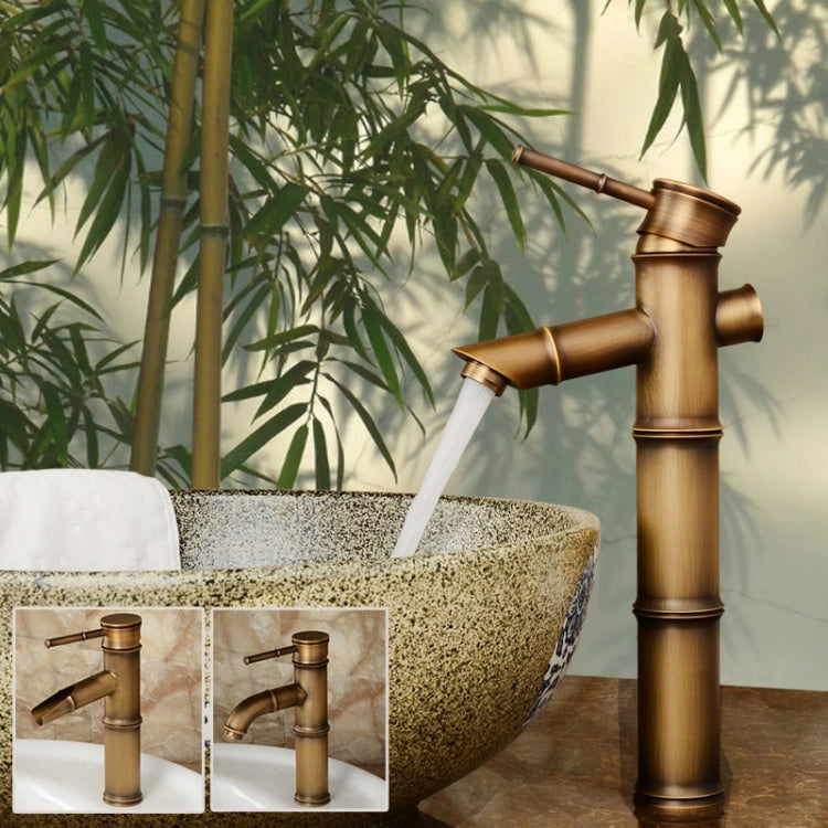 Chậu rửa phòng tắm cổ điển nóng lạnh bằng tre, vòi đồng, kiểu thác nước, các loại: gãy 2 nút, gãy 3 nút, sớm 2 nút, sớm 3 nút, khuỷu 2 nút, khuỷu 3 nút