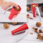 Dụng cụ bẻ hạt óc chó hình phễu hợp kim kẽm, kẹp cắt, kìm, dụng cụ nhà bếp, màu đỏ hình phễu, màu đen hình phễu