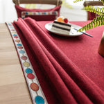 Khăn trải bàn chống thấm màu trơn vải lanh hình chữ nhật, 130x220cm, 130x240cm, 140x260cm, 130x300cm, 140x220cm, 140x240cm, 140x300cm