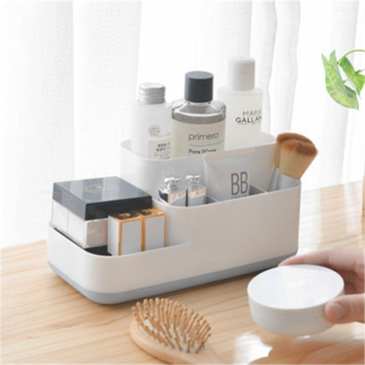 K204 Giá đựng mỹ phẩm để bàn bằng nhựa sáng tạo có lưới tháo rời