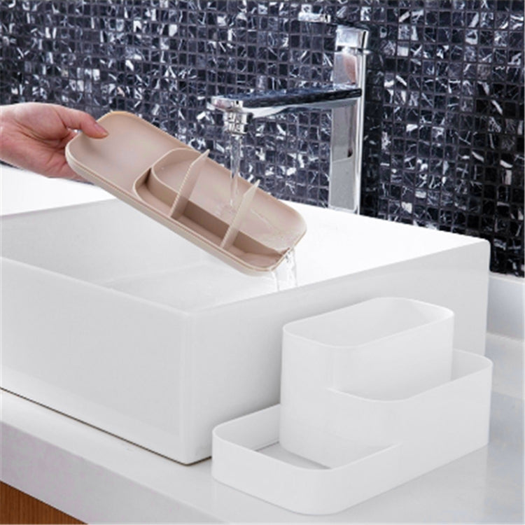K204 Giá đựng mỹ phẩm để bàn bằng nhựa sáng tạo có lưới tháo rời